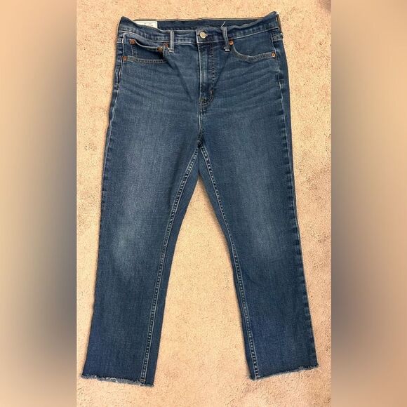 GAP Vintage Slim High Rise Jeans Size 31/12 Short Classic Blue Wash - Picture 1 of 11
